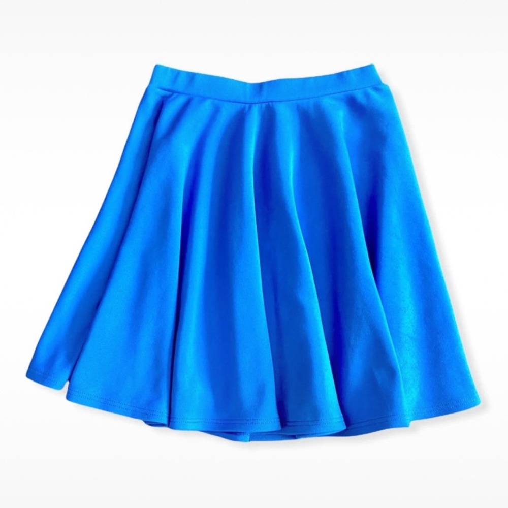 Blue Pleated High Waisted Mini Skirt Women’s Small